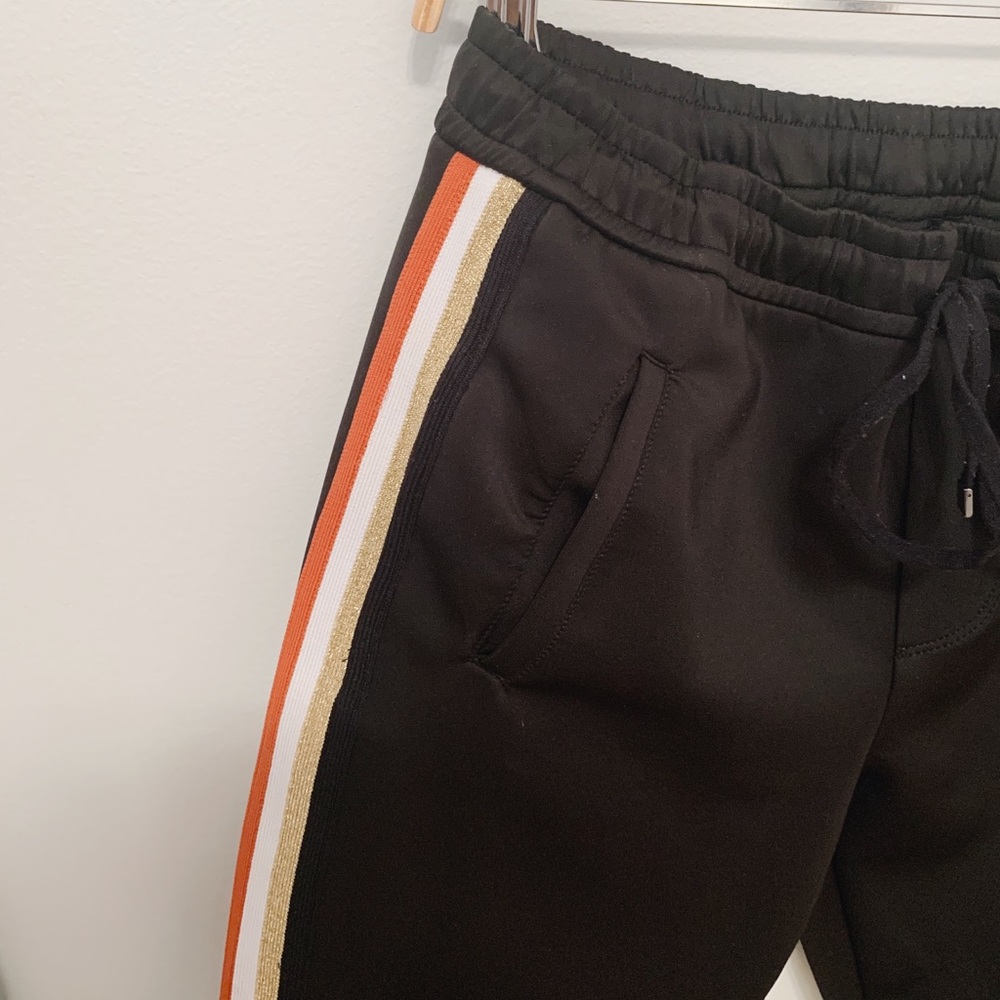 Bandier Smooth Sweats with Gold stripe